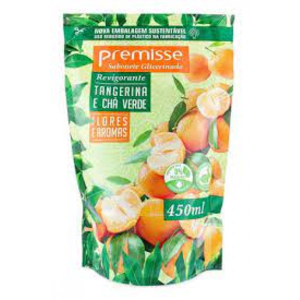 SABONETE PREMISSE TANGERINA E CHA VERDE REFIL ECO 450ML UN
