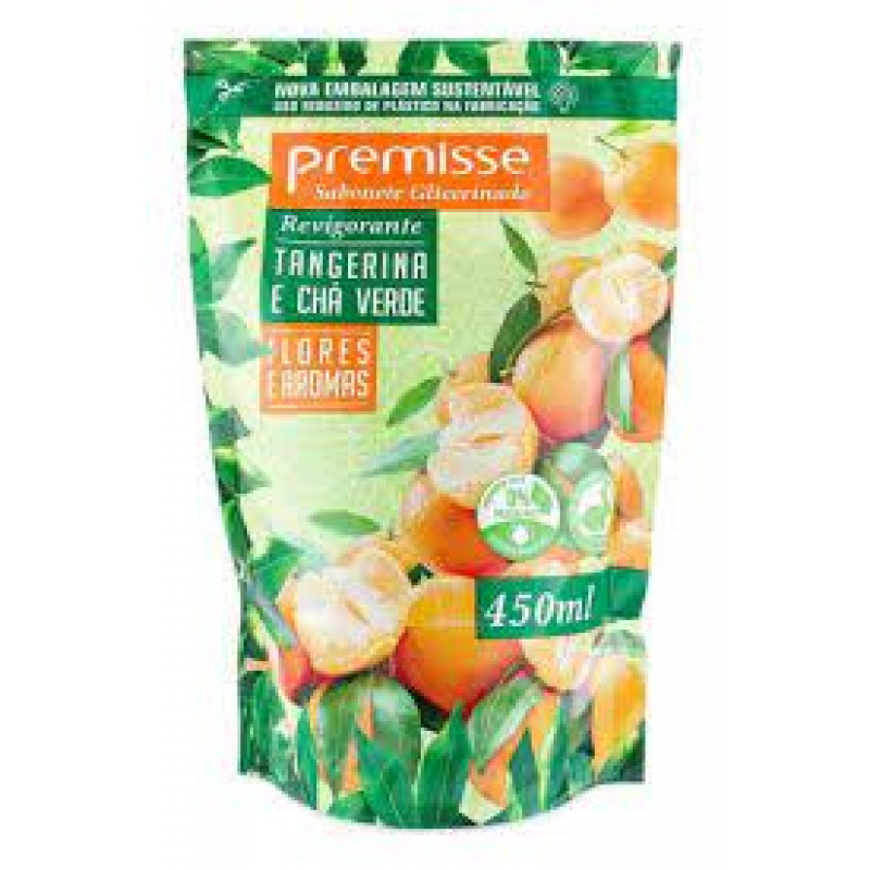 SABONETE PREMISSE TANGERINA E CHA VERDE REFIL ECO 450ML UN