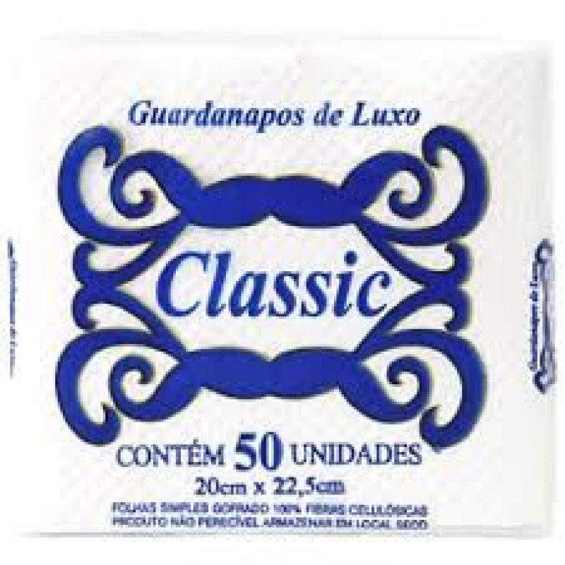 GUARDANAPO CLASSIC 20X22,5  50UN FOLHA SIMPLES