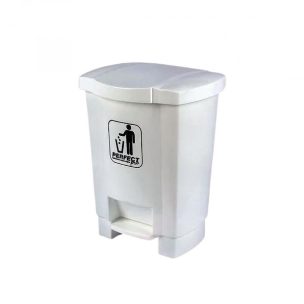 LIXEIRA PERFECT PRO PRETA  RESISTENTE  C/ PEDAL  17 LITROS