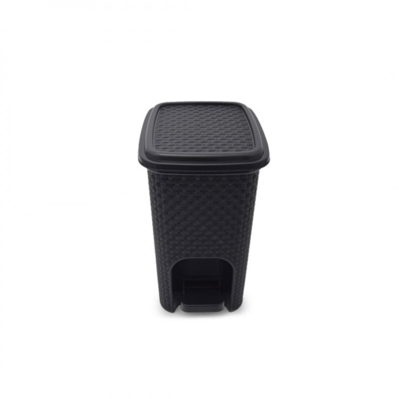 LIXEIRA PRETA COM PEDAL 7,5L REF 2196