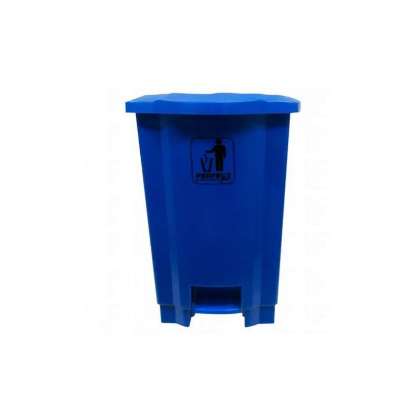 LIXEIRA RESISTENTE  PERFECT PRO  AZUL  50LTS COM PEDAL