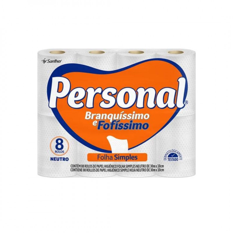 PAPEL HIG PERSONAL FOLHA SIMPLES 30M 8UN LAVANDA